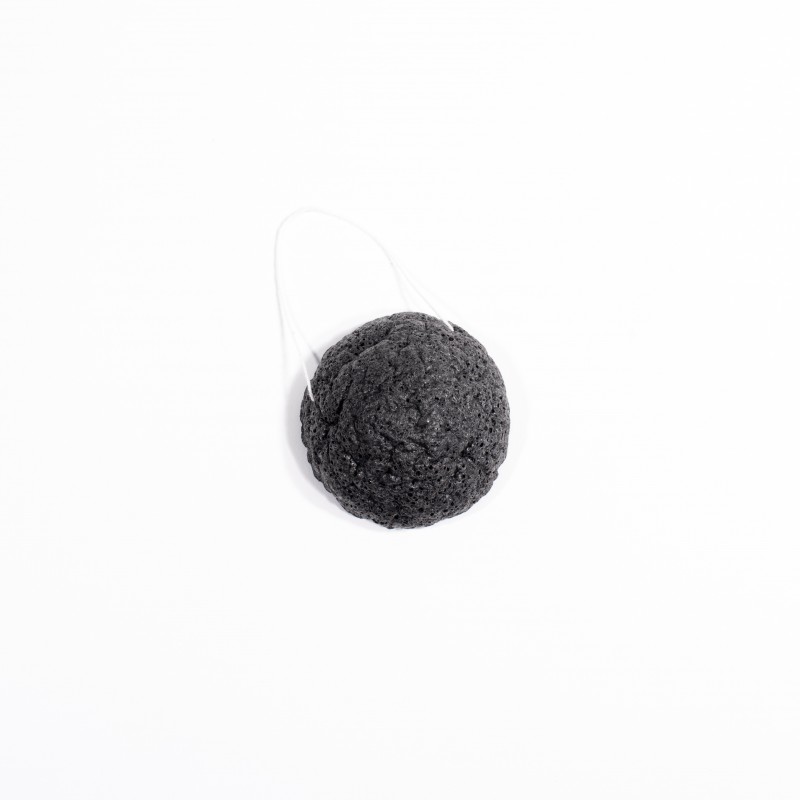 Eponge Konjac Charbon De Bambou - 100% Naturelle Pour Peau Grasse - Neuf