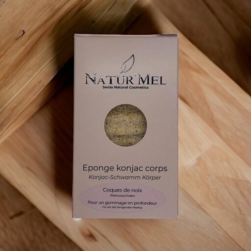 Eponge Konjac Corps - Coques de noix