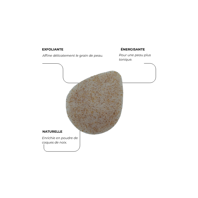 Eponge Konjac Visage - Coques de noix