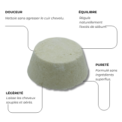 Shampoing solide à l'argile blanche