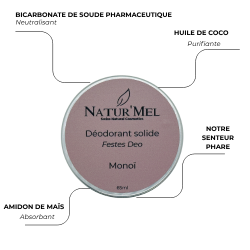 Déodorant solide "Monoï"