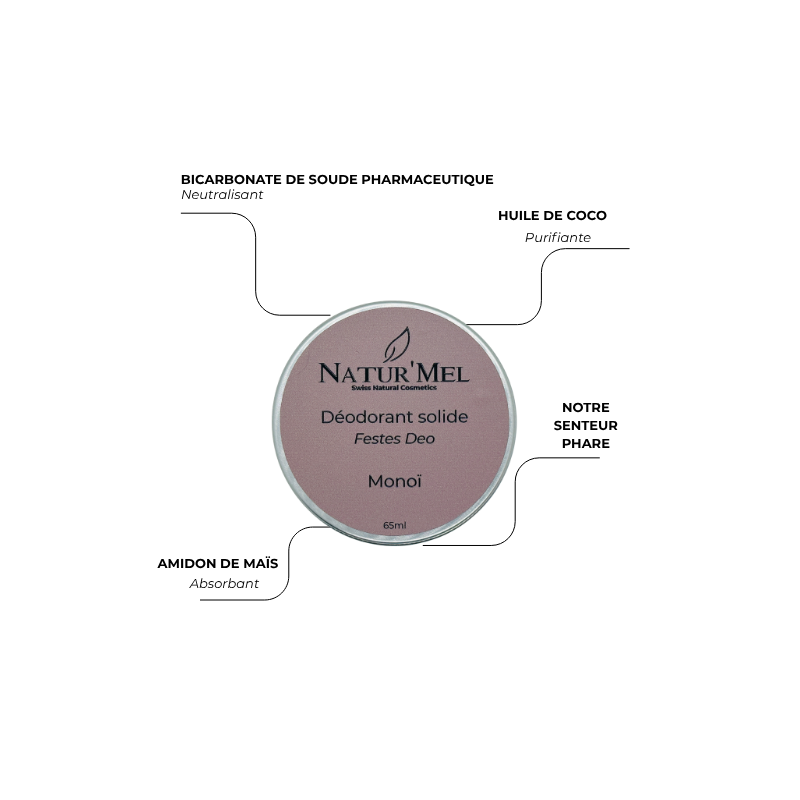 Déodorant solide "Monoï"