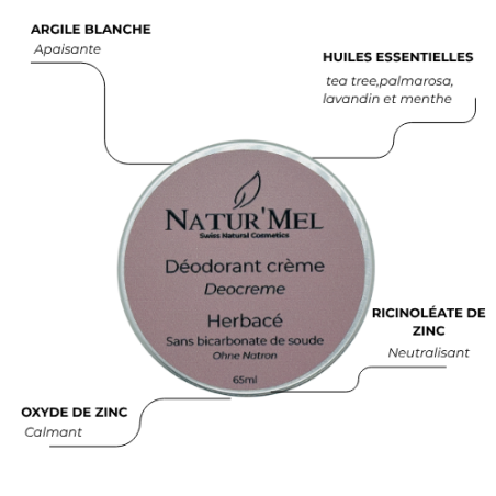 Déodorant crème "Herbacé" - Sans bicarbonate