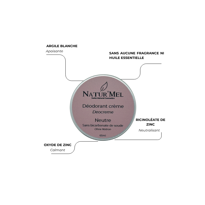 Déodorant crème "Neutre" - Sans bicarbonate