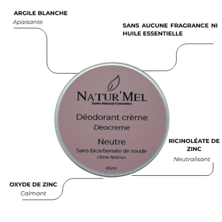 Déodorant crème "Neutre" - Sans bicarbonate