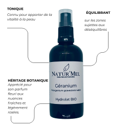 Hydrolat Géranium bio - 100ml